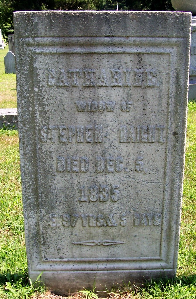 An image of the gravestone of Catharine Haight.